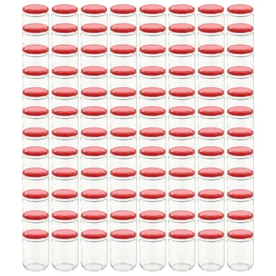 Obrázok produktu pre Zaváracie poháre s červenými viečkami 96 ks 230 ml sklo