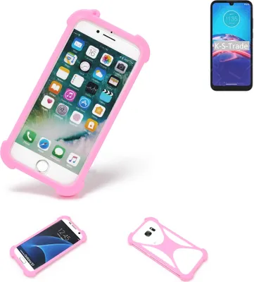 Produktbild von K-S-Trade Handy Hülle kompatibel mit Motorola Moto E6i Schutz Hülle Bumper Silikon Schutz Hülle Cover Case Silikoncase Silikonbumper TPU Softcase