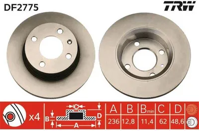Produktbild von TRW Bremsscheiben (2 Stück) Vorderachse DF2775