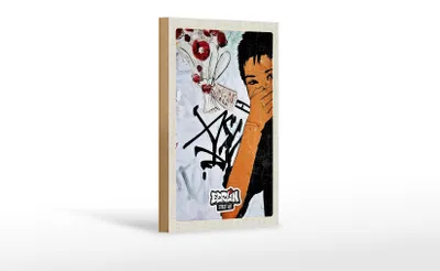 Produktbild von Holzschild Reise 12x18 cm Berlin Hauptstadt Kreuzberg Graffiti