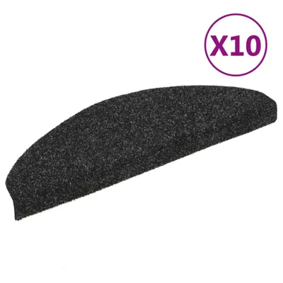Produktbild von Treppenmatten Selbstklebend 10 Stk. Schwarz 65x21x4cm