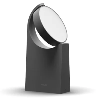 Productafbeelding van Philips Vloerlamp Mimosa, 7W, Buitenverlichting, Antraciet, Metaal, IP44, Geschikt voor terras, tuin, enz