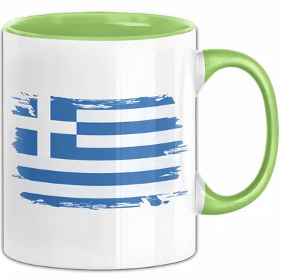 Produktbild von Griechenland Tasse Geschenk Grieche Flagge Kaffee-Becher (Grün)