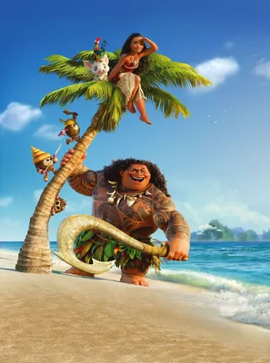 Zdjęcie produktu dla Disney fototapeta Moana niebieskim,zielonymIpiaskowym - 612738 - 184 x 248 cm