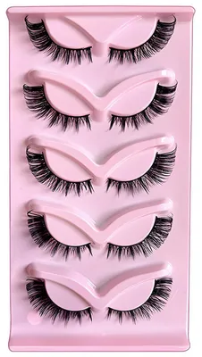 Produktbild von 5 Paar Künstliche Wimpern Natürlicher Schwung Wiederverwendbar Kunstfaser DM-00072