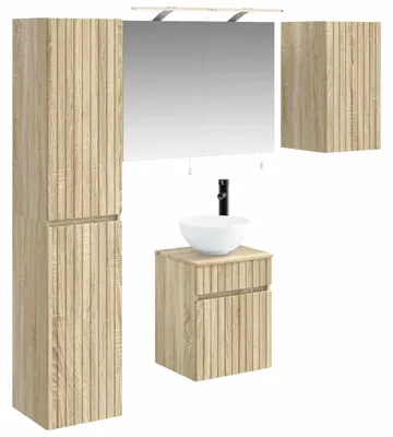 Obrázek produktu pro Sada koupelnových skříněk vidaXL, 5 ks, dub Sonoma, 40 x 10,5 x 60,5 cm