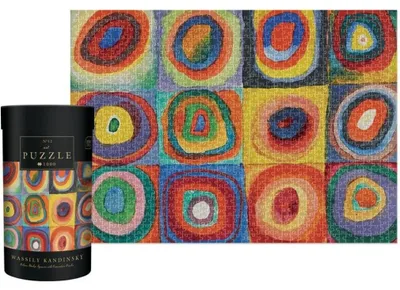 Zdjęcie produktu dla INTERDRUK Puzzle Art 12: Studium kolorów: kwadraty z koncentrycznymi okręgami 1000 dlc