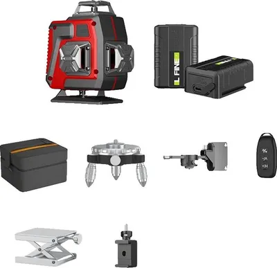 Obrázek produktu pro Laserový nivelátor, dálkové ovládání, 360stupňové otáčení, 16 linek (bez stativu)