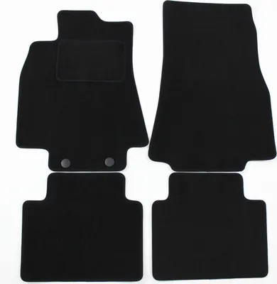 Image de Tapis De Sol Noir Velours Pour Mercedes B Class 2005-2011 4pcs, Ajustement précis, Base Antidérapante, Renforcée dans la Zone de la Pédale