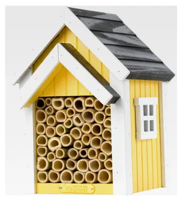 Produktbild von Bienen-Hotel Gelb - Insektenhotel aus Holz