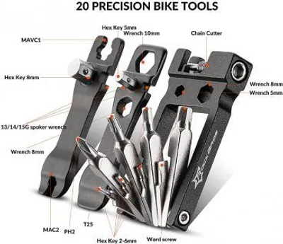 Produktbild von ROCKBROS Multitool 20 Funktionen, Fahrrad Reparatur Werkzeug