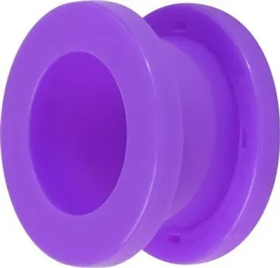 Produktbild von Ohr Flesh Tunnel Piercing Acryl Screw on Purple UV Neon.VFTPU.12mm
