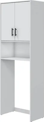 Image de Delebio - Armoire Polyvalente 2 Portes, 73x206h cm Blanc, 3 Étagères