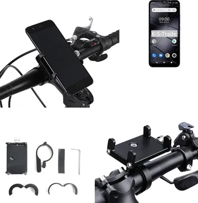 Produktbild von K-S-Trade Handyhalterung für das Fahrrad kompatibel mit Gigaset GS110 Halter Lenkstange Fahrradhalterung Motorrad Bike Mount Befestigung Smartphone