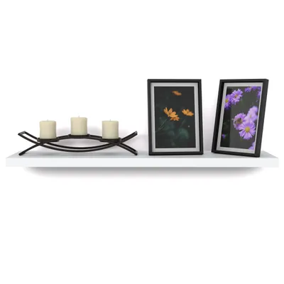 Produktbild von STIV Möbel | Wandregal Weiß Matt 60 cm | Regalbrett mit unsichtbarer Montage | Hängeregal für Bücher Deko Küche Wohnzimmer