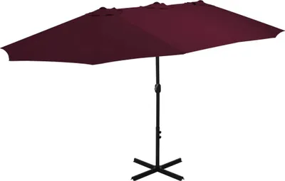 Produktbild von "2024"cloris Sonnenschirm mit Aluminium-Mast 460x270 cm Bordeauxrot - Sonnenschirme CHY74023907