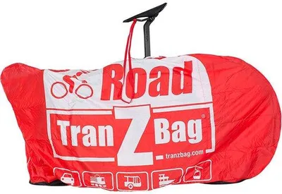 Obrázok produktu pre Taška na prepravu bicykla, 28″, červená, skladateľná, s ramenným popruhom, s dvojitým zipsom