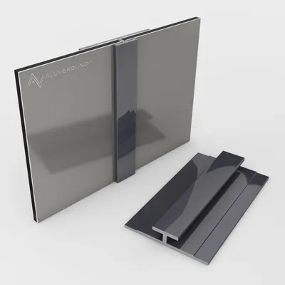 Produktbild von 300cm Verbindungsprofil für 3 mm Platten Anthrazit RAL7016