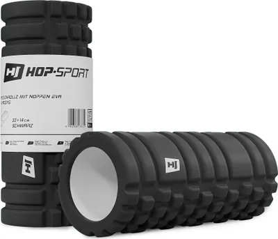 Obrázok produktu pre Hop-Sport fasciálny valček s nopkami na chrbticu, nohy, chrbát - masážny valček na automasáž celého tela, penový valček - stredne tvrdý, HS-A033YG