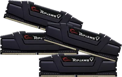 Image de G.Skill Ripjaws V - DDR4 - 64 GB: 4 x 16 GB - DIMM 288-PIN - 3200 MHz / PC4-25600 - CL16 - 1.35 V - ungepuffert - non-ECC - Classic Black (F4-3200C16Q-64GVK)