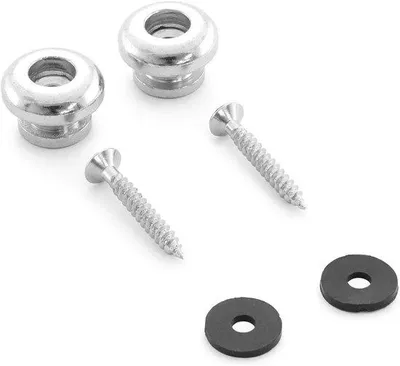 Immagine prodotto di Bottoni per tracolla per chitarra, con estremità metalliche, per chitarre acustiche, classiche, elettriche e bassi (2 pezzi)