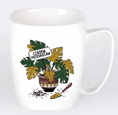 Produktbild von Keramikbecher weiß Manchmal übertreibe ich