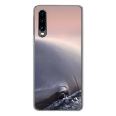 Produktbild von MuchoWow® Handyhülle Schutzhülle Hülle für Huawei P30 Delfin - Wasser - Nahaufnahme Silikon Softcase Handy Hülle - Kartenbesitzer