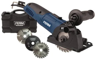 Produktbild von FERM Präzisionskreissäge 500W Variable Geschwindigkeiten - Inkl. 3 Sägeblätter u