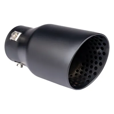 Immagine prodotto di Terminale di scarico universale AMiO, raccordo in acciaio inox, 89 mm, nero opaco