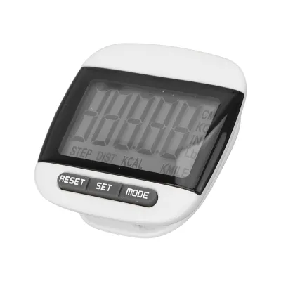 Image de Podomètre pour personnes âgées, écran LCD, écran clair, podomètre précis avec clip, noir