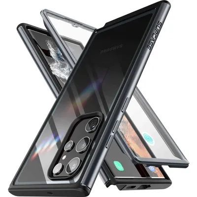 Produktbild von Supcase Unicorn Beetle SUP-GALAXY-S22ULTRA-EDGEPRO-SP-BLACK, Cover, Samsung, Galaxy S22 Ultra, 17,3 cm (6.8"), Transparent, Schwarz
