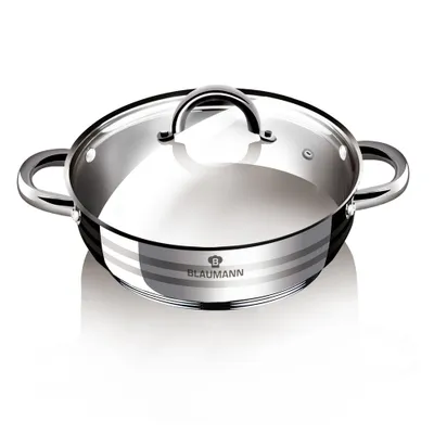 Obrázek produktu pro Mělký nerezový hrnec s poklicí 26 cm GOURMET LINE 21081