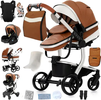 Produktbild von Säuglingstransporter, 3-in-1-Konfiguration, stoßdämpfendes Design, Khaki