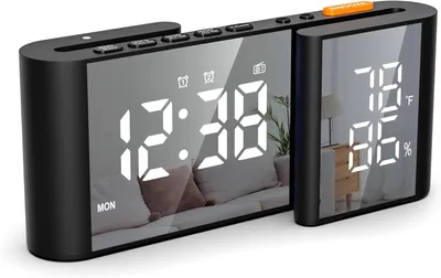 Produktbild von Digitaler Radiowecker mit Doppel-LED, dimmbarer Schlafzimmer-Wecker für Erwachsene