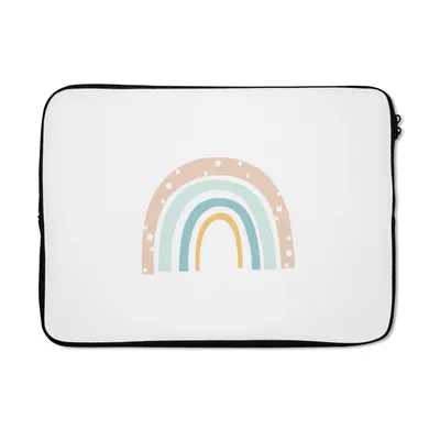 Produktbild von MuchoWow® Laptop Hülle 13 Zoll Regenbogen - Kinder - Pastell - Tupfen - Baby Laptoptasche - Laptophülle - Sleeve - Rundumschutz