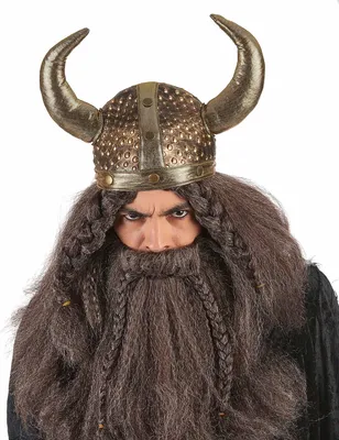Produktbild von Wikingerhelm Kostümaccessoire braun-gold - Einheitsgröße