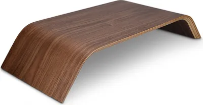 Produktbild von kalibri Bildschirm Holzständer TV Ständer - Computer Tisch Schreibtisch Aufsatz Monitorständer Bank - Schreibtischaufsatz aus Walnussholz in Braun