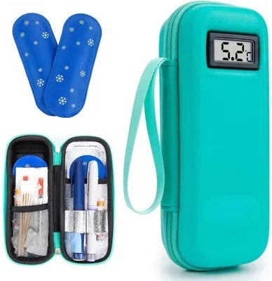 Produktbild von Famanu Kühltasche für Medikamente mit Kühlakkus - Grün