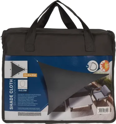 Produktbild von ProGarden Sonnensegel 3x3x3 m Grau Dreieckig
