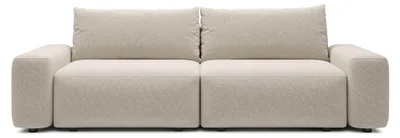 Produktbild von Sofa RUOTA mit Schlaffunktion, Schlafsofa, Wohnzimmersofa, Couch, Soffa, Bettsofa, Chenille-Stoff – Creme RAVEN 22