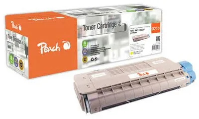 Productafbeelding van Peach PT239, tonercartridge, geschikt voor OKI C710/711, kleur: geel, artikelnummer: 44318605,