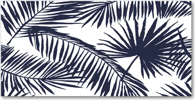 Produktbild von Tulup Glas-Bild -140x70- Wandkunst Dekorative Wand für Küche & Wohnzimmer - Blumen & Pflanzen - Palmenblätter - Grau