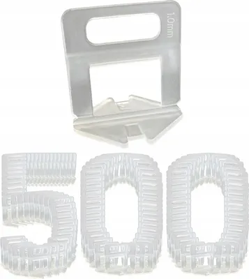 Immagine prodotto di Sistema di livellamento per piastrelle 500 clip da 1,0 mm Posa delle piastrelle Livellamento a livello
