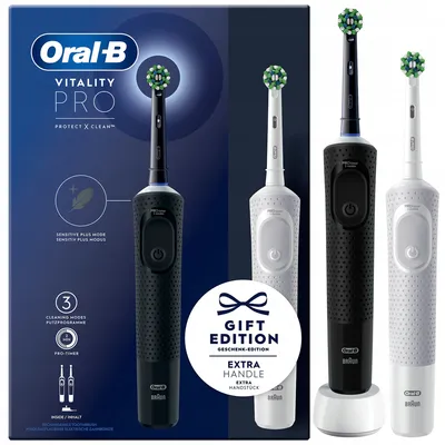 Zdjęcie produktu dla Szczoteczki elektryczne Oral-B Vitality Pro D103 Duo Black/White