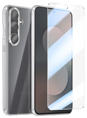 Immagine prodotto di Mayaxess, custodia con pellicola protettiva in vetro per Samsung Galaxy S25 FE, trasparente