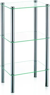 Produktbild von Kela Regal - Modell: Lars mit 3 Böden - Material: Glas, Metall - Maße: 40 x 30 x 76,5cm, 18100