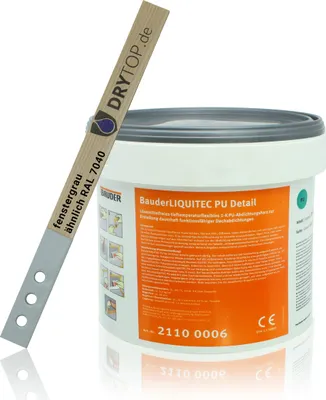 Produktbild von BAUDER® LIQUITEC Polyurethan| 6,0 kg/Eimer - Farbe: fenstergrau ca. RAL 7040