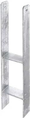 Produktbild von Alberts H-Pfostenträger | feuerverzinkt | lichte Breite 116 mm | Gesamthöhe 600 mm | Materialstärke 5 mm