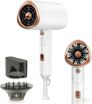 Produktbild von Föhn 2000W Haartrockner mit Diffusor Ionen Haarföhn Reiseföhn Weiß