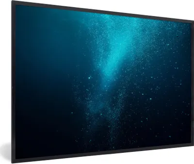 Produktbild von MuchoWow® Gerahmtes Poster Blasen - Meer - Wasser 90x60 cm - Poster mit Schwarzem Bilderrahmen Wandposter Rahmen Foto Bilder - Fotorahmen - Foto-Plakat